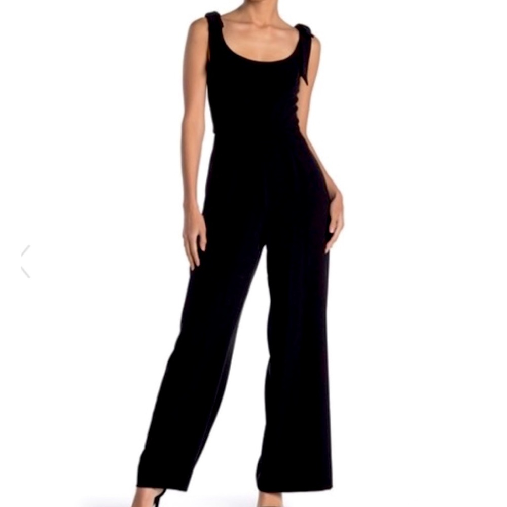 Julia Jordan Bow Shoulder Jumpsuit